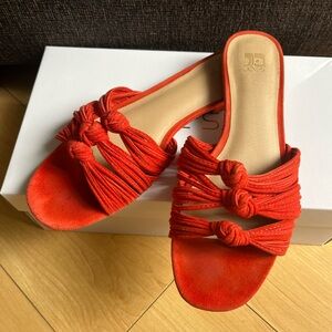 Joe's Jeans Red Knotted Sandals